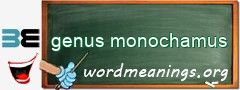 WordMeaning blackboard for genus monochamus